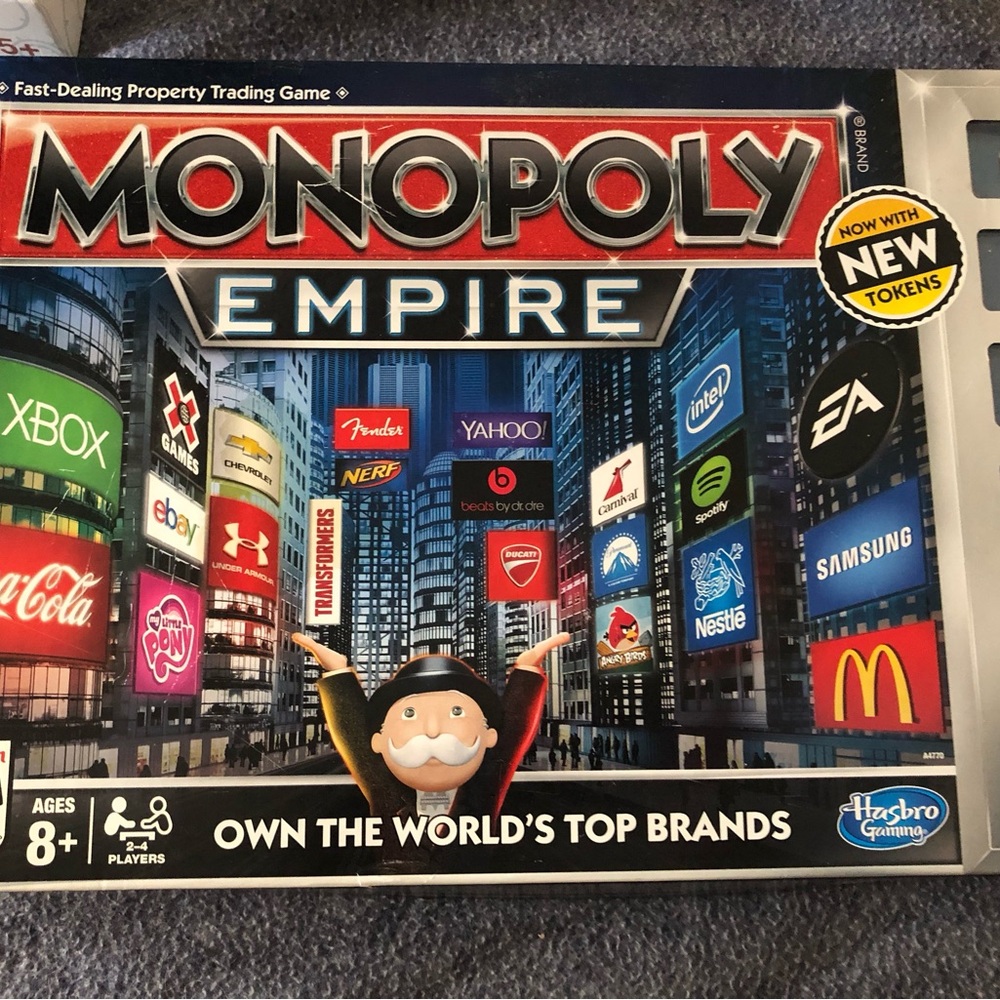 Complete ! 🎩 Hasbro Monopoly Empire - Own The World Top Brands Board Game